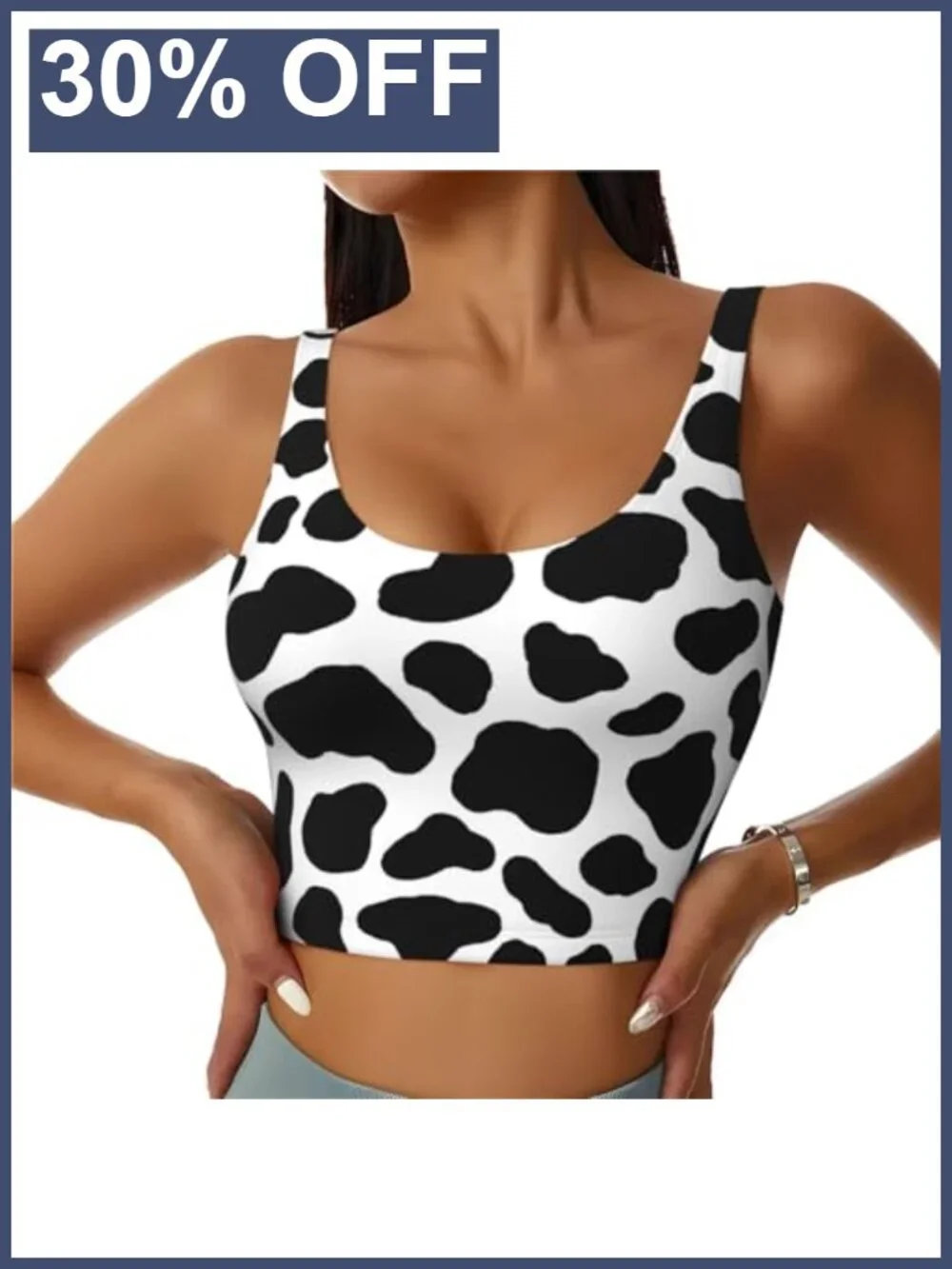 Women's Sports Bra Sleeveless Yoga Bra Polyester-Spandex Blend